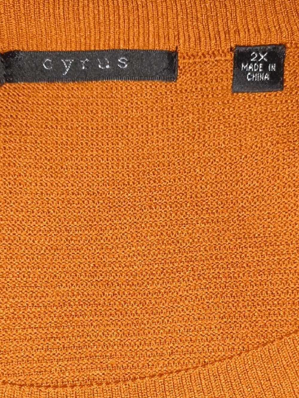 Cyrus Rust Orange Ribbed Knit Sweater - Picture 3 of 3